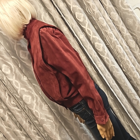 Vintage Split End Ltd bomber style suede leather jacket - Picture 3 of 8